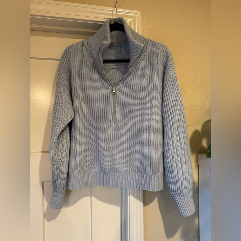 Everlane Felted Merino Half Zip Sweater